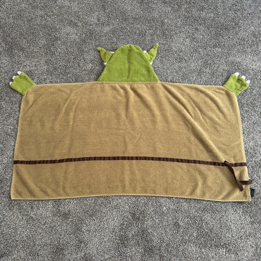 Star Wars Wearable Yoda Bath Shower Bathroom Towel Youth Robe‎ Ears Hands